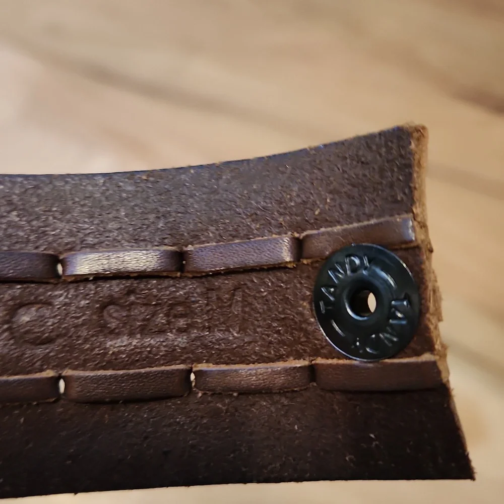 Banana Republic Brown Leather Bracelet With Silver Metal Detail